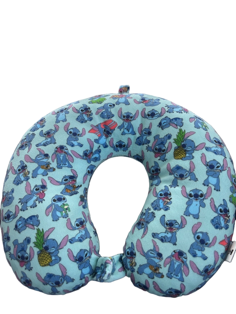 Disney Stitch Kids Pattern Light Blue Travel Neck Pillow